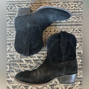 Tecovas The Lucy black suede ankle boot size 8